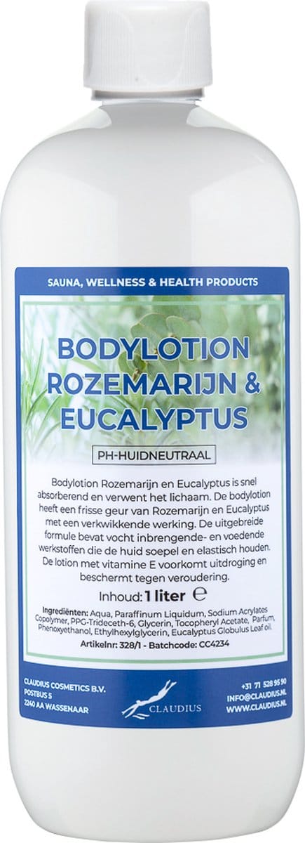 Bodylotion Rozemarijn & Eucalyptus 1 Liter