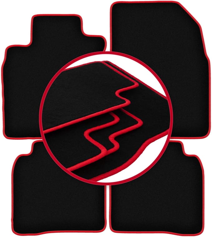 CARLUX-RED automatten voor: Nissan Note I E11 minivan (2006-2012)