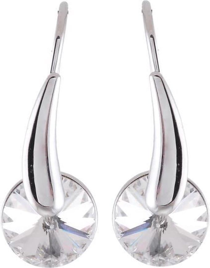 Behave – Oorbellen Dames – 8 mm – zilverkleurig – 23 mm lang