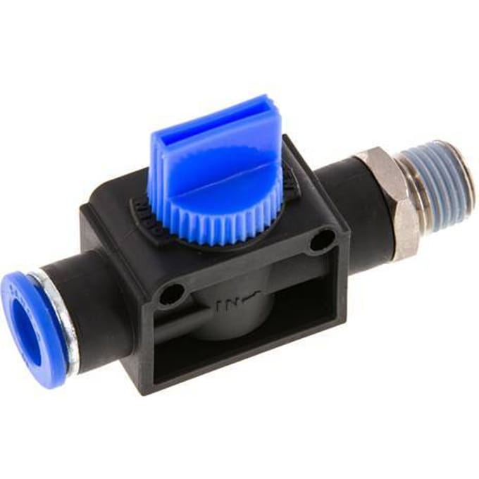 10 mm - R1/4'' Kunststof/Messing 3/2-Weg Handafsluiter Ontluchting aan Draadzijde