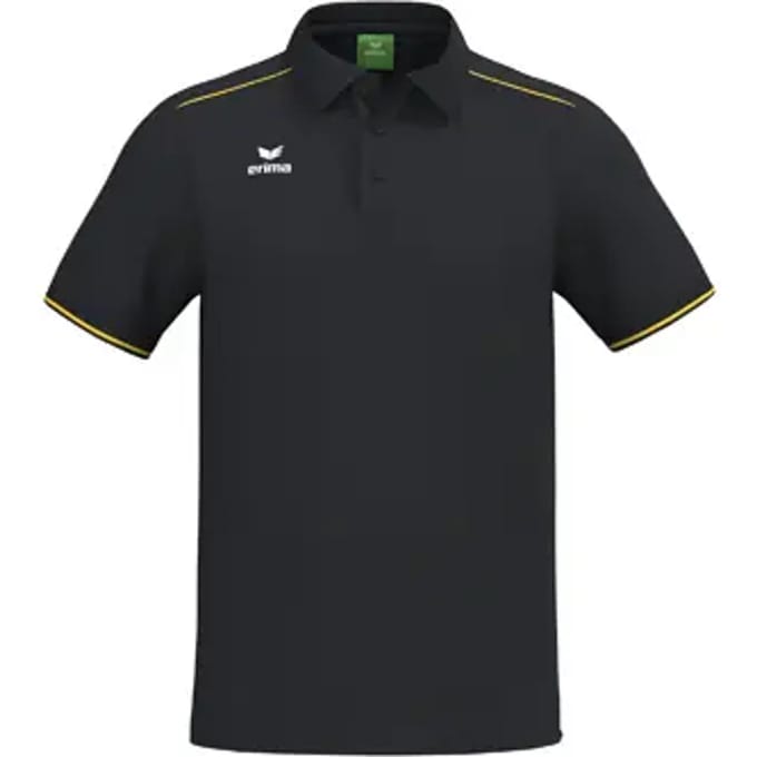 Erima Cmpt 3 Wings Polo Heren - Zwart / Geel | Maat: M