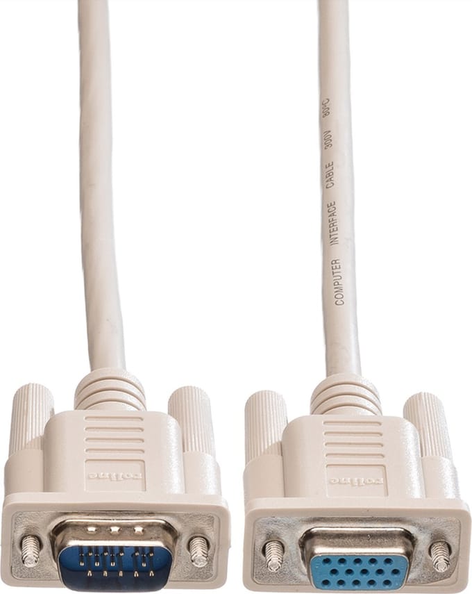 ROLINE VGA kabel HD15 M/F, 1,8 m