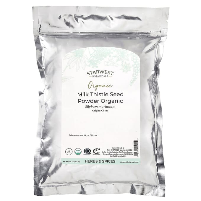 Biologisch Mariadistelzaadpoeder, 453,6 g(1 pond) gray