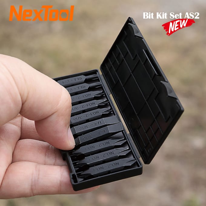 NexTool 10PCS Bit Kit Set AS2 Schroevendraaier Bit Set voor Pocket Tools E1 Vlaggenschip Kapitein Handgereedschap Multitool Outdoor Reparaties Bit Kit