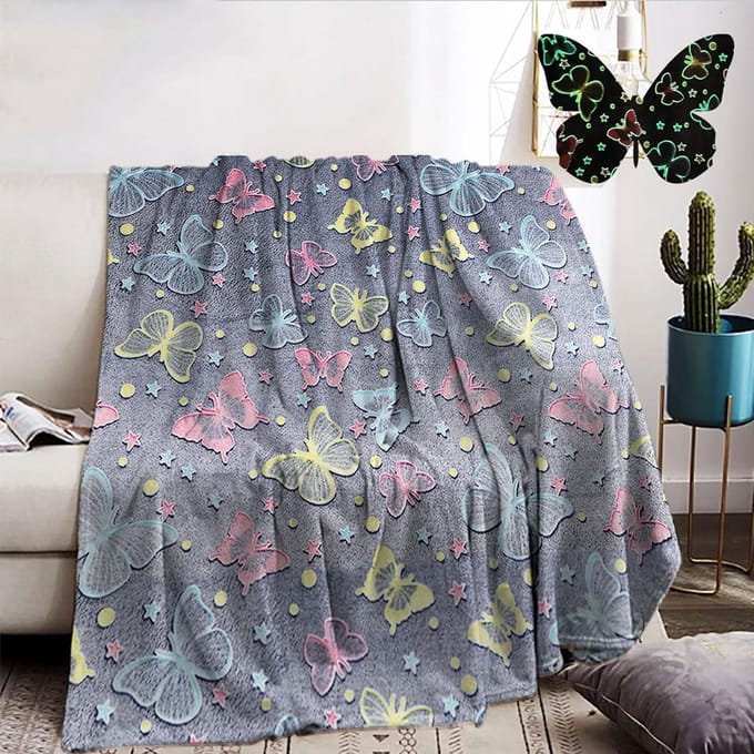 Glow in the Dark Knuffeldeken Flanel Fleece Kinderen 130x150 cm