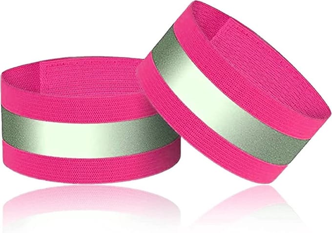 Doodadeals® 4 Pack Reflecterende Armbanden – Hardlopen – Sportarmband - Roze – 8 stuks