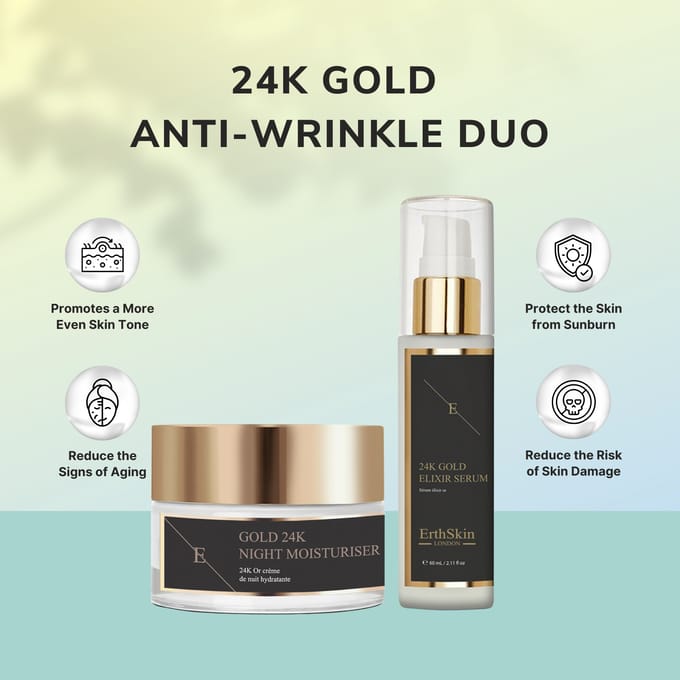 Anti-Rimpel Elixir Serum 24k Goud + Anti-Rimpel Nacht Moisturiser 24k Goud