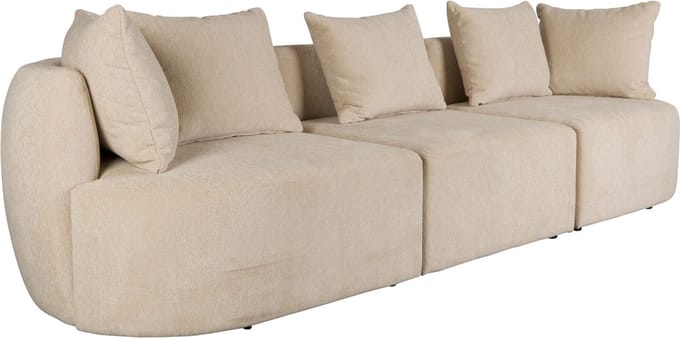 Dutchbone Rocca 4,5-zitsbank Latte/ Beige