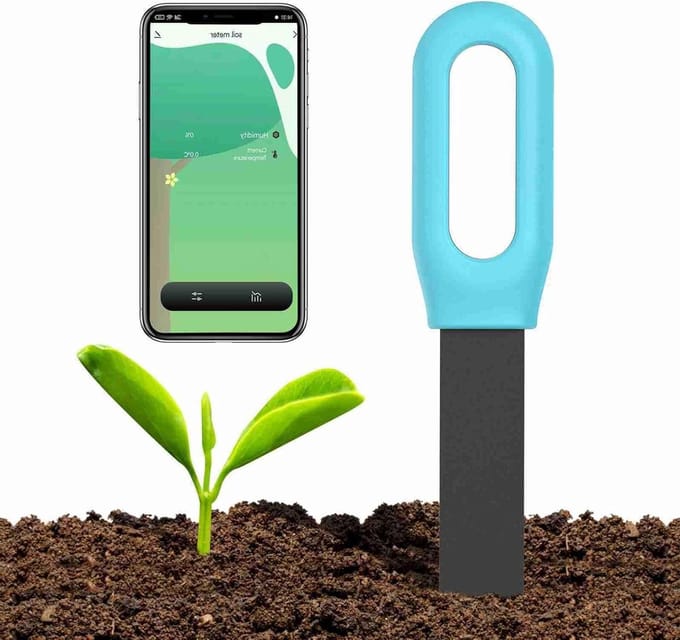 Bodemtester - Vochtmeter Temperatuurmeter - Planten Verzorgen - Dubbele Parameter Detectie - 162 mm - Wit