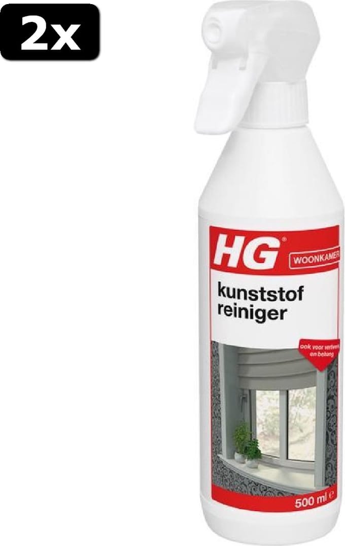 2x HG kunststof reiniger - 500ml - intensieve reiniger