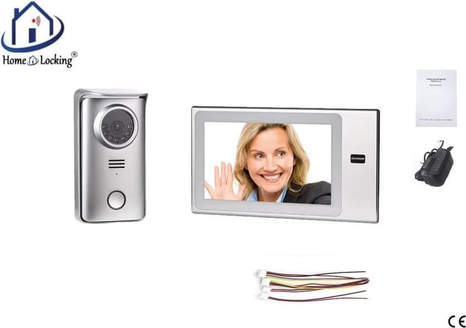Home-Locking complete deur intercom/videofoon 4 draads met aanraak scherm. DT-2237-1-1