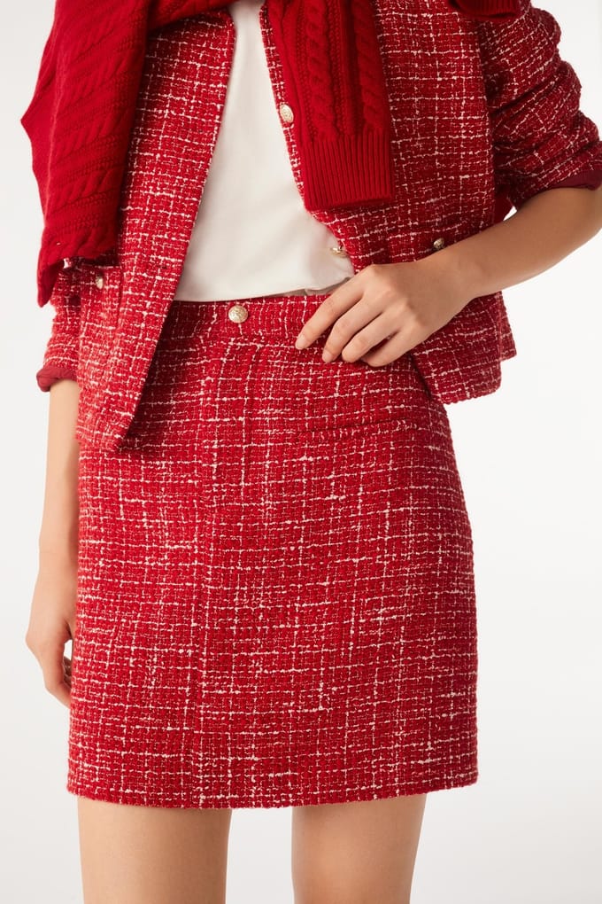 BA&SH Jupe Diluna Rouge Maat: 40 | Mini Rokken Outlet | Dames | Rood