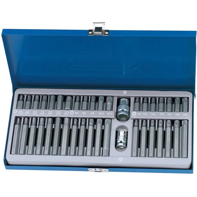 Draper Expert 3/8" + 1/2" Bitset TX-STAR® / Inbus / Spline, 40-delig