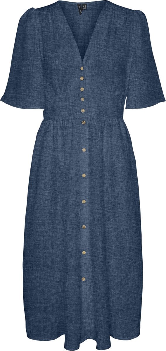 VERO MODA - VMMELANEY 2/4 BLK DRESS WVN NOOS - Dames - Mini jurken