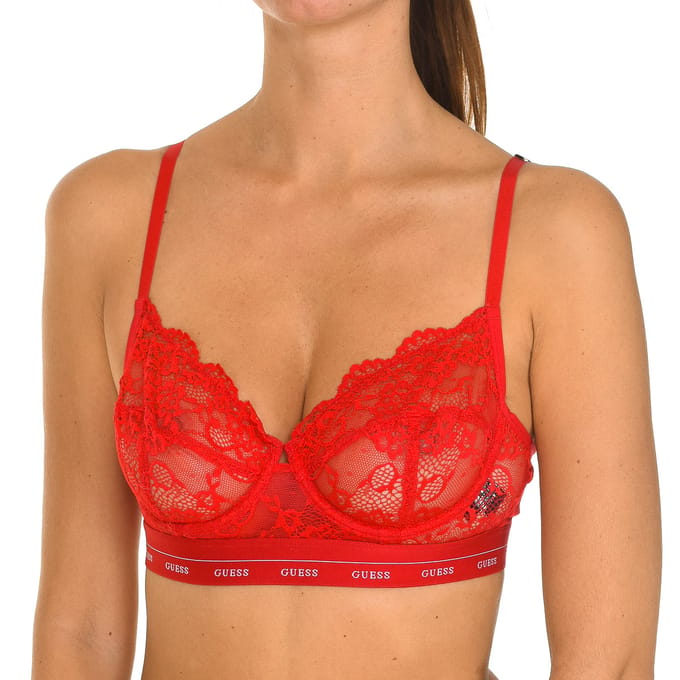 Damesbeha met kanten beugel en elastische zijkanten O0BC15PZ01C