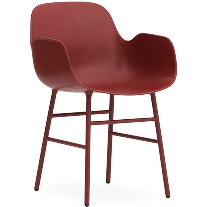 Normann Copenhagen - Form fauteuil met metalen frame - rood