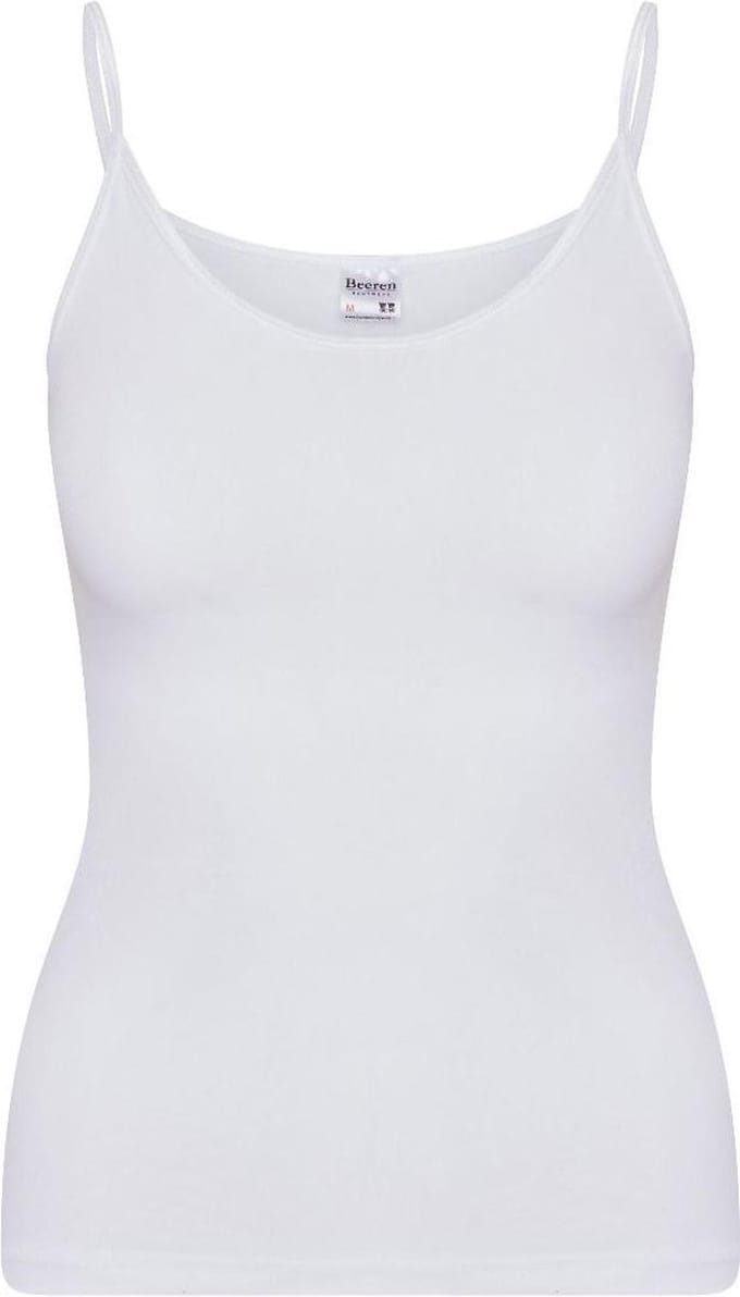 Microfiber dames spaghetti hemd Young - Aansluitend Onderhemd vrouwen - Wit / M