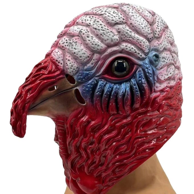 Halloween Terreur Vogel Masker One size rood