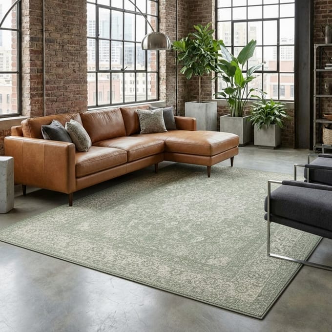 FRAAI Vintage vloerkleed - Wonder Oriental groen - 280x380cm