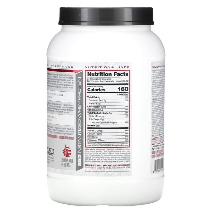 Purus Labs, Série Foundation, MyoWhey, Chocolat Beurre de Cacahuète, 2,2 lb (1 kg)