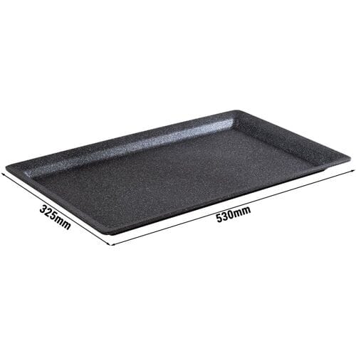 GGM Gastro (6 Stück) GN-Tablett 1/1 - FROSTFIRE - Aluminium - Höhe: 30mm - Grau