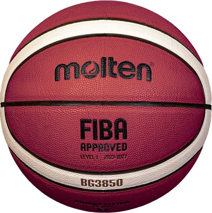 Trainingsbasketbal synthetisch leer 12 velden maat 6