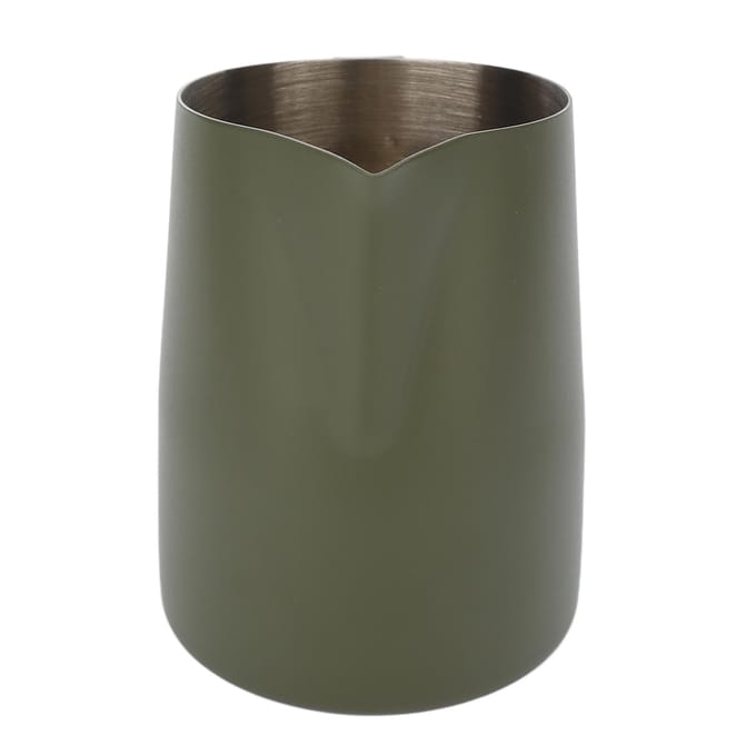Melkopschuitlepel Schuine Mond Voedselkwaliteit Roestvrij Staal Melkopschuitlepel Kan voor Latte Chocolade Koffie L gray