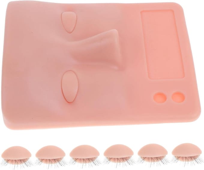 Wimper Mannequin Mal - Oefenhoofd Make-up - Wimper Training - Realistische Siliconen Huid - 15.5 x 12 x 3.3 cm