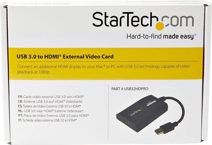 StarTech.com USB 3.0 to HDMI External Video Card ekstern videoadapter