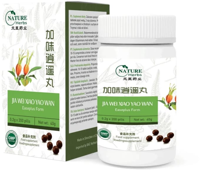 Ease Form plus - Jia Wei Xiao Yao Wan - Relax, Warmte, Rusteloosheid