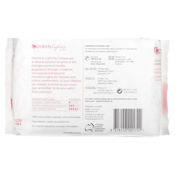 Cotons, confort léger, coussinet, super, 10 pièces pink