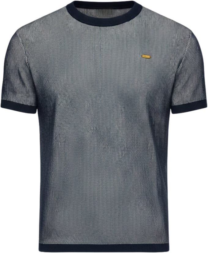 OMBRE T-shirt - Regular Fit - Katoen - Korte Mouw Marine M
