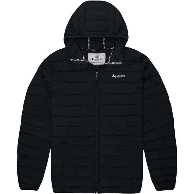 Aquascutum Heren Actief jack met capuchon (Zwart)