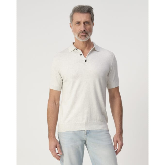 Campbell Polo Heren White Melange