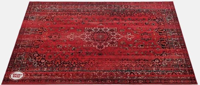 DRUMnBASE Vintage Persian Black Red - Stage mat / Drummat