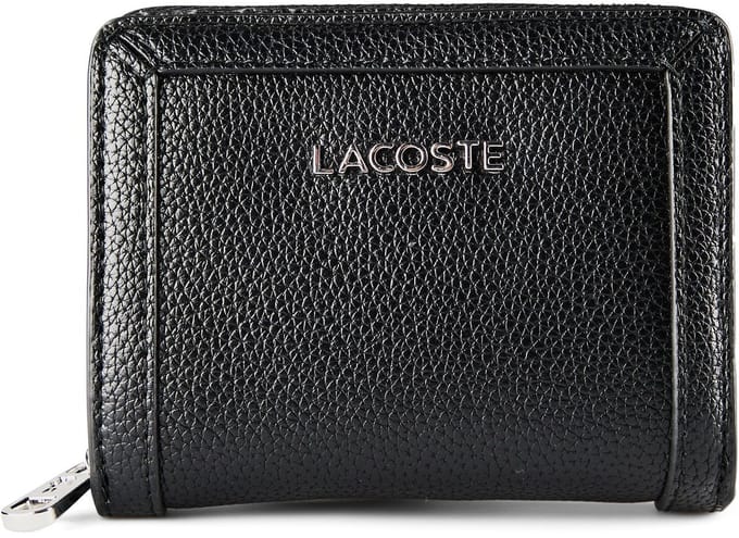LACOSTE portemonnee Compact Zip Wallet Noir zwart