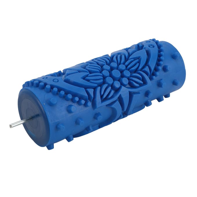 Kunst Textuur Roller Multifunctioneel Rond Wasbaar Herbruikbaar Decoratief Embossing Rubber Roller voor