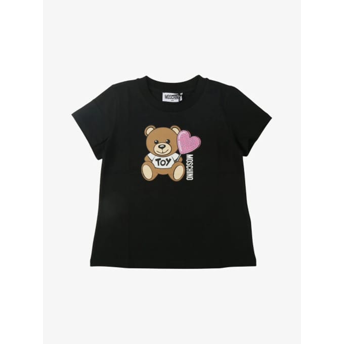 Moschino Meisjes t-shirt beer zwart