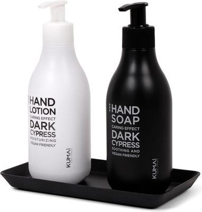 KUMAI Dark Cypress Vegan Giftbox - Handlotion - Handzeep - Inclusief Tray