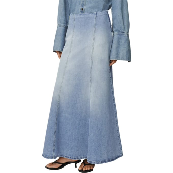 Lois Rohan maxi wilson skirt bleach