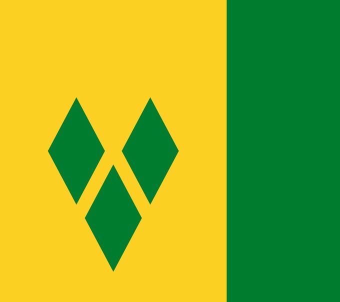 Vlag Saint Vincent en de Grenadines 70x100cm
