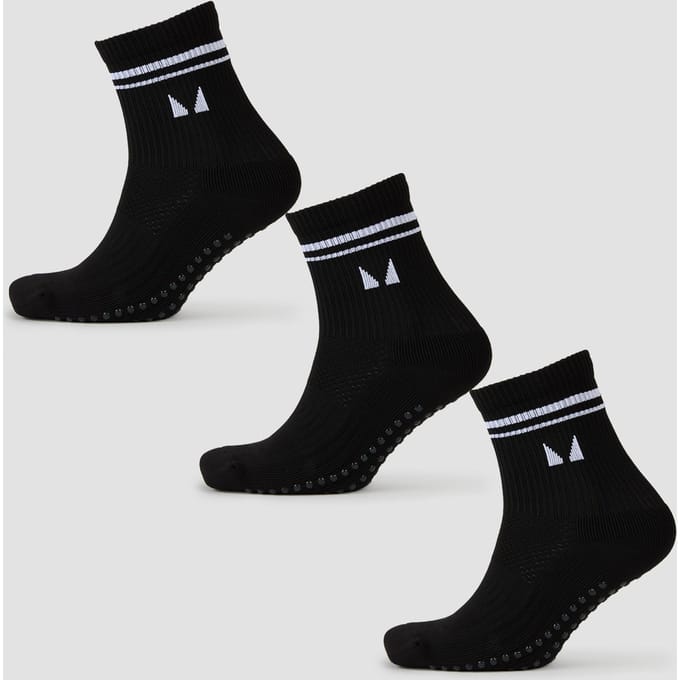 MP pilatessokken (verpakking met drie stuks) - Zwart - UK 2-5