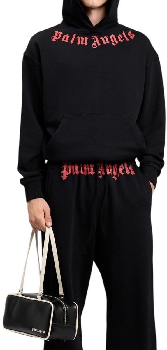 Palm Angels Heren Trui Zwart PMBB17DS26FLE007/1025 Neck Logo Regular