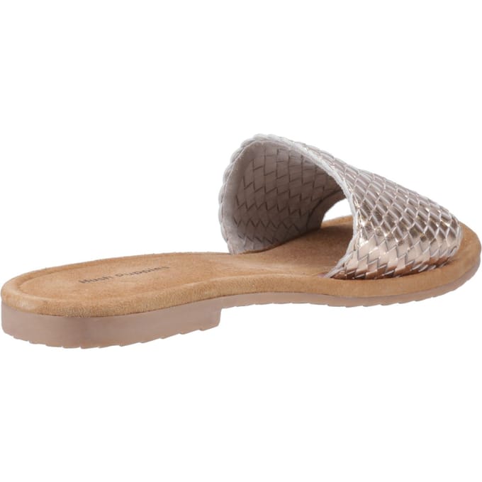 Hush Puppies Hetty Slide Leer Dames Bronzen Sandalen
