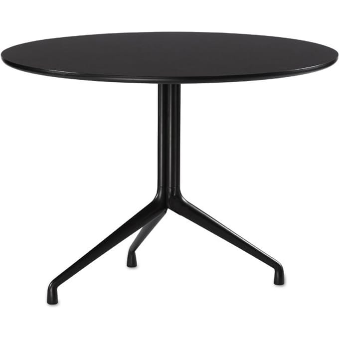 HAY - About A Table AAT 20 - Onderstel met drie poten - Linoleum zwart, rand zwart - Ø 110 cm