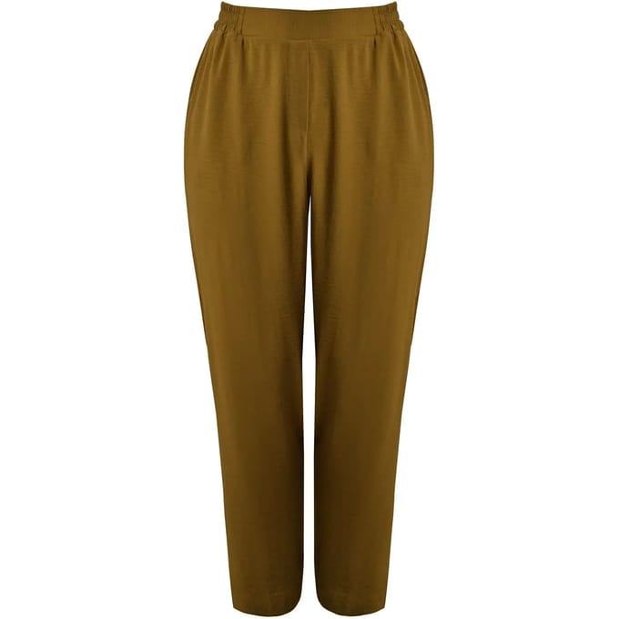 Dames fuselftaille broek van crêpe Mat Fashion