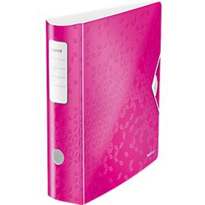 LEITZ® ordner Active WOW, A4, rugbreedte 82 mm, 5 stuks, roze
