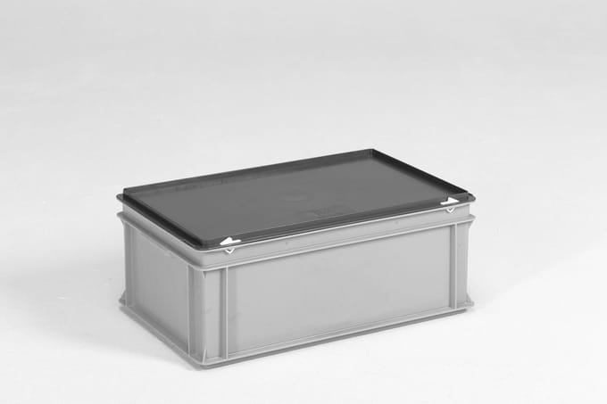 Euronorm professionele stapelbak met deksel 40 liter - 60x40x24 cm