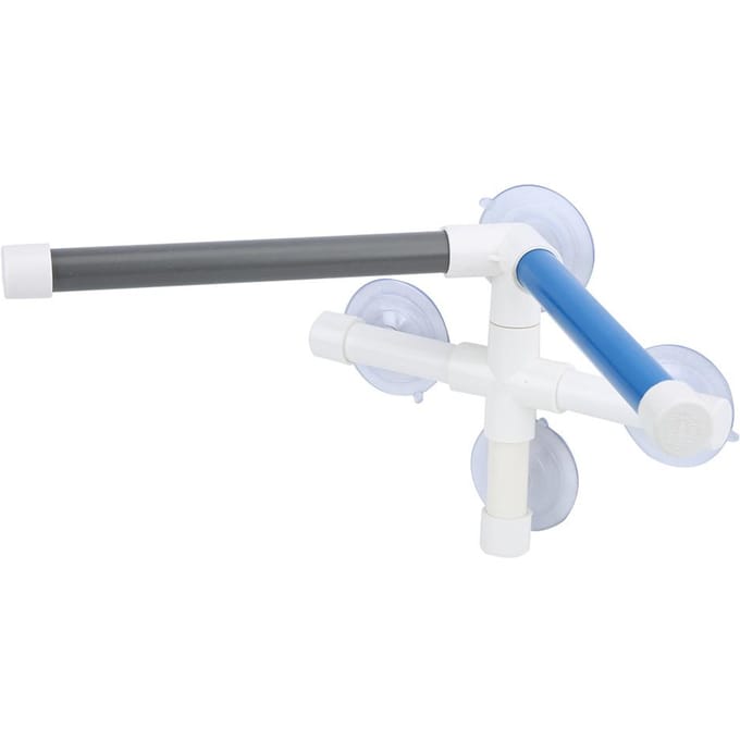 Douche Bain d'Oiseaux en PVC Perchoir de Bain avec Ventouse pour Perroquet Ara white