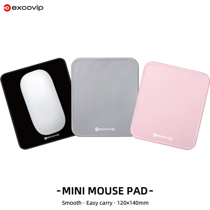 EXCO Ultra Mini-muismat Draagbare kantoormuismat Klein met gestikte rand Antislip rubberen basis voor laptopcomputer